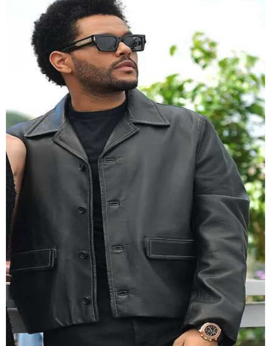The Weeknd The Idol Tedros Black Leather Jacket